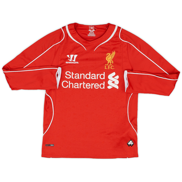 2014-15 Liverpool Home L/S Shirt - 6/10 - (S.Boys)