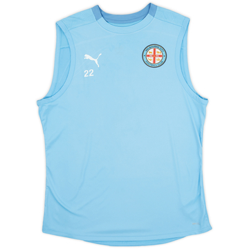 2019-20 Melbourne City Puma Player Issue Training Vest #22 - 8/10 - (L)