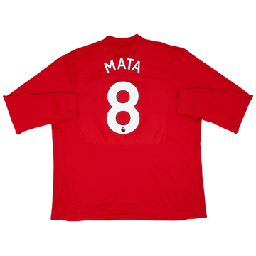 2017-18 Manchester United Home L/S Shirt Mata #8 - 8/10 - (XXL)