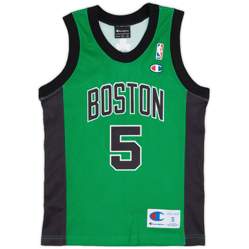 2007-10 Boston Celtics Garnett #5 adidas Alternate Jersey - 9/10 - (S.Boys)