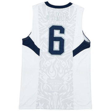 2008 USA James #6 Nike Authentic Home Jersey - 7/10 - (L)