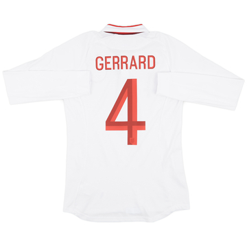 2012-13 England Home L/S Shirt Gerrard #4 - 9/10 - (S)