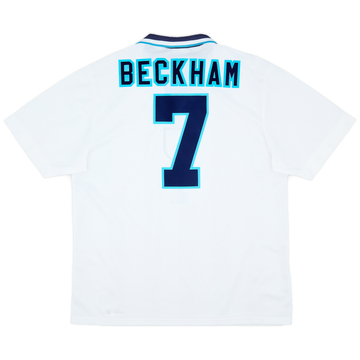 1995-97 England Home Shirt Beckham #7 - 8/10 - (XL)