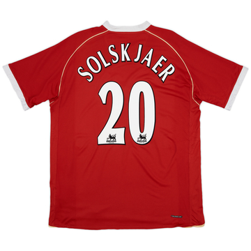 2006-07 Manchester United Home Shirt Solskjaer #20 - 5/10 - (XL)