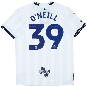 2023-24 Preston North End Match Issue Home Shirt O'Neill #39