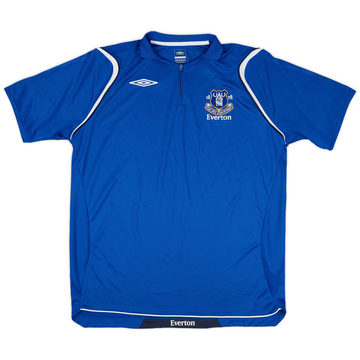 2006-07 Everton Umbro 1/4 Zip Polo Shirt - 9/10 - (XL)