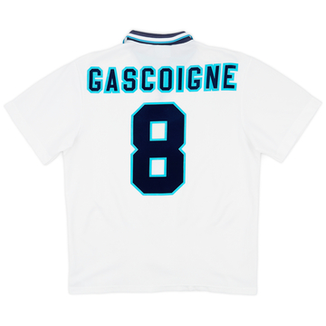 1995-97 England Home Shirt Gascoigne #8 - 5/10 - (L)