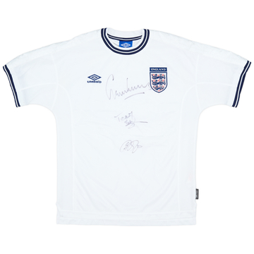 1999-01 England Signed Home Shirt - 9/10 - (L)