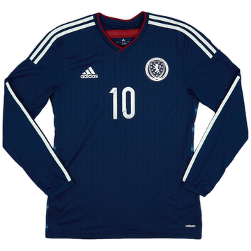 2014-15 Scotland Player Issue Home L/S Shirt #10 - 9/10 - (M)