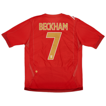2006-08 England Away Shirt Beckham #7 - 7/10 - (L)