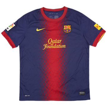 2012-13 Barcelona Home Shirt - 7/10 - (XL.Boys)