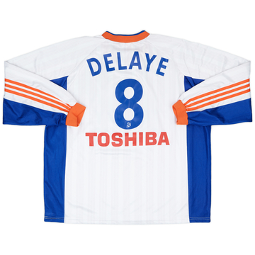 1999-00 Montpellier Away L/S Shirt Delaye #8 - 8/10 - (XL)
