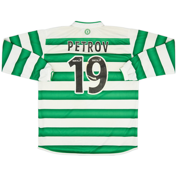 2003-04 Celtic Home L/S Shirt Petrov #19 - 5/10 - (L)