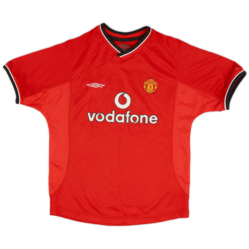 2000-02 Manchester United Home Shirt - 9/10 - (M.Boys)