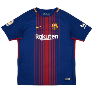 2017-18 Barcelona Home Shirt - 8/10 - (XL.Boys)