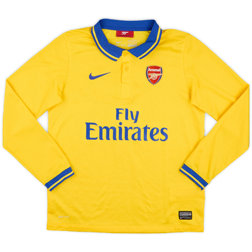 2013-14 Arsenal Away L/S Shirt - 7/10 - (L.Boys)