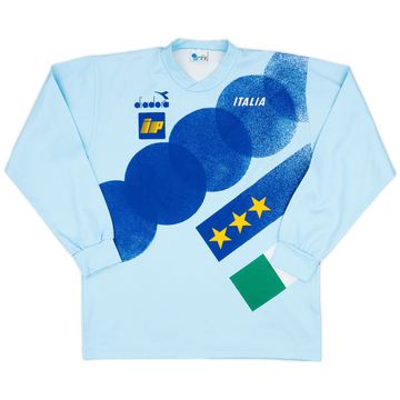 1992-94 Italy Diadora Training L/S Top #8 - 8/10 - (L)