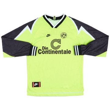 1995-96 Borussia Dortmund Home L/S Shirt - 8/10 - (XL.Boys)
