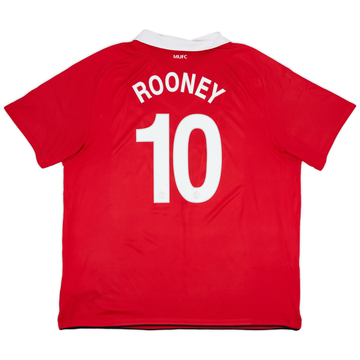 2010-11 Manchester United Home Shirt Rooney #10 - 7/10 - (3XL)