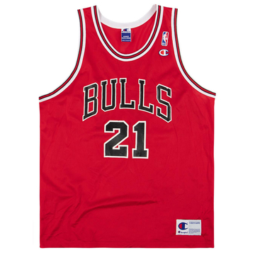 2000-02 Chicago Bulls Fizer #21 Champion Jersey (Away) XL