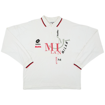 1993-94 AC Milan Lotto Polo L/S Shirt - 8/10 - (L)