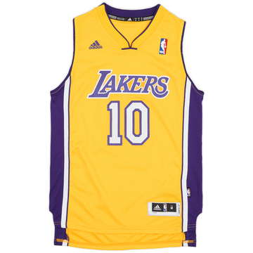 2012-14 LA Lakers Nash #10 adidas Swingman Home Jersey - 7/10 - (M.Boys)
