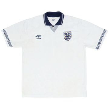 1990-92 England Home Shirt - 8/10 - (L)