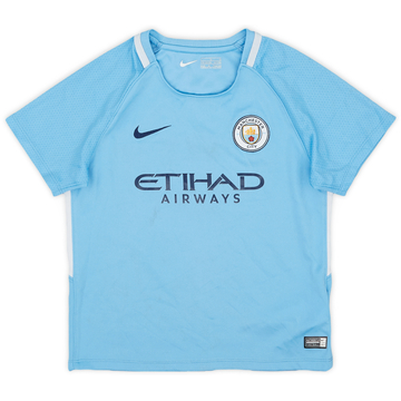 2017-18 Manchester City Home Shirt - 8/10 - (6-7 Years)