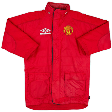 1998-99 Manchester United Umbro Padded Bench Coat - 8/10 - (Y)