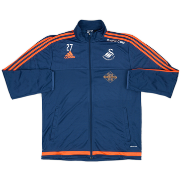 2015-16 Swansea City adidas Player Issue Track Jacket #27 - 8/10 - (L)