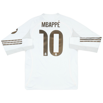 2025-26 Real Madrid Authentic Home L/S Shirt Mbappe #10