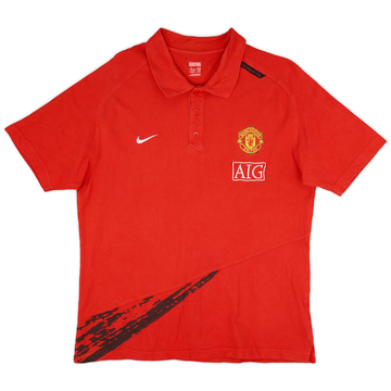 2007-08 Manchester United Nike Polo Shirt - 9/10 - (XL)