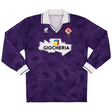 1991-92 Fiorentina Home L/S Shirt - 8/10 - (L)
