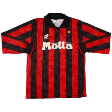 1993-94 AC Milan Home L/S Shirt - 6/10 - (M)