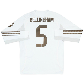2025-26 Real Madrid Authentic Home L/S Shirt Bellingham #5