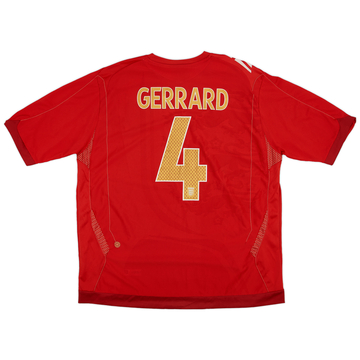 2006-08 England Away Shirt Gerrard #4 - 10/10 - (XXL)