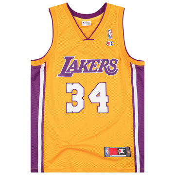 1999-04 Authentic LA Lakers O'Neal #34 Champion Jersey (Home) M