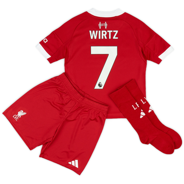 2025-26 Liverpool Home Full Kit Wirtz #7 (Little Kids)