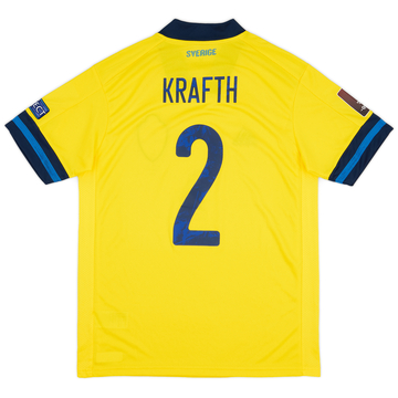 2021 Sweden Match Issue Home Shirt Krafth #2