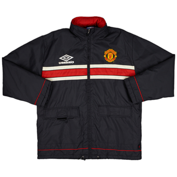 1998-99 Manchester United Umbro Padded Bench Coat - 6/10 - (S)