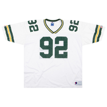 1997-98 Green Bay Packers White #92 Champion Jersey (Away) XXL