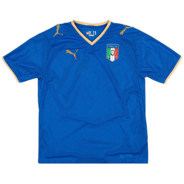 2007-08 Italy Home Shirt - 9/10 - (YXL)