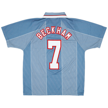 1996-97 England Away Shirt Beckham #7 - 6/10 - (L)