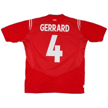 2004-06 England Away Shirt Gerrard #4 - 6/10 - (XXL)