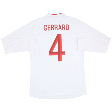 2012-13 England Home L/S Shirt Gerrard #4 - 9/10 - (M)