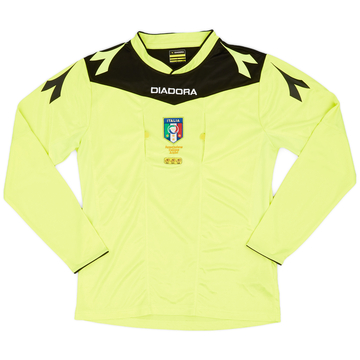 2014-15 Italy FIGC Diadora Referee L/S Shirt - 9/10 - (M)