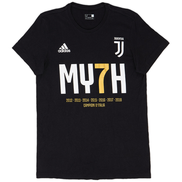 2018-2019 Juventus addidas Campioni D'Italia Cotton Tee - 8/10 - (M)