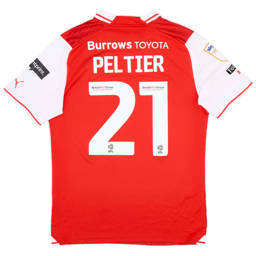 2023-24 Rotherham Match Issue Home Shirt Peltier #21