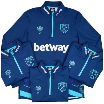 2023-24 West Ham Player Issue 1/4 Zip Training Top # - As New