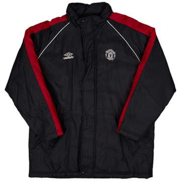2000-01 Manchester United Umbro Padded Bench Coat - 10/10 - (L)